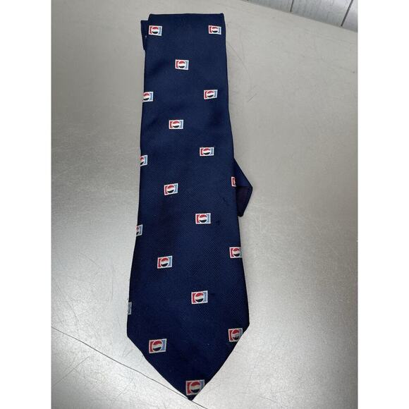 Vintage Pepsi Cola GL Harvale Polyester Logo Retro Tie 70s 80s - Picture 1 of 3